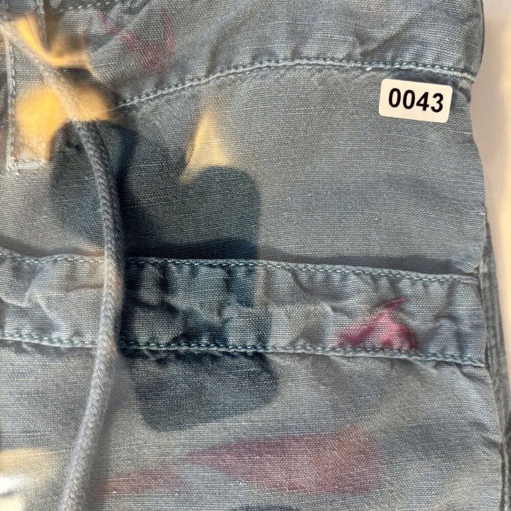 Sundance Sea Level Blue Casual Drawstring Shorts Size M Cotton-Linen Blend - Picture 8 of 8